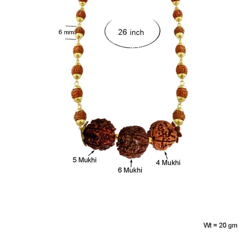 NEPALI RUDRAKSHA & INDONESIAN RUDRAKSHA BEADS NECKLACE view 2