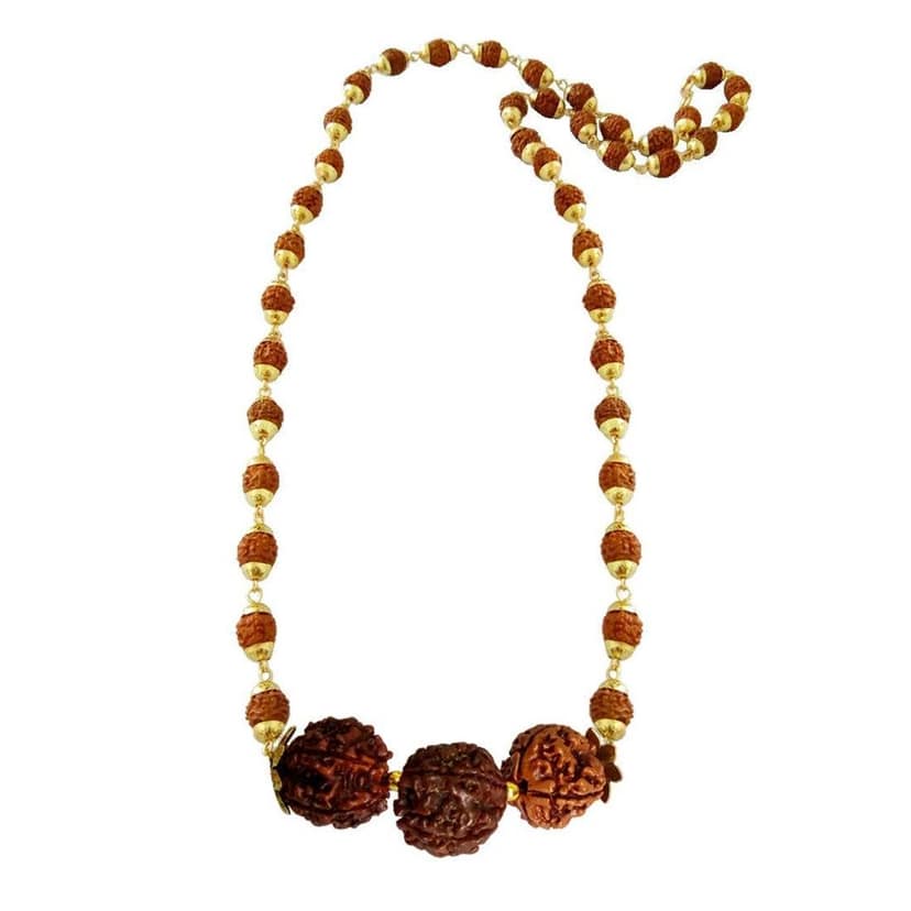 NEPALI RUDRAKSHA & INDONESIAN RUDRAKSHA BEADS NECKLACE view 3