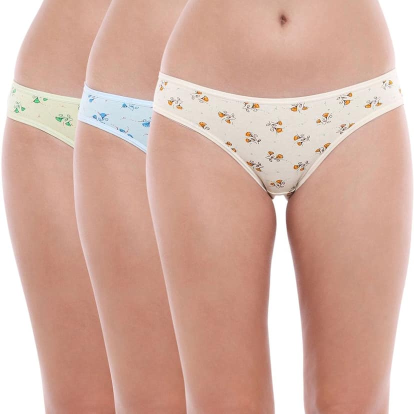 Bodycare women's combed cotton assorted Hipster Panty Pack of 3 ( 12000 )