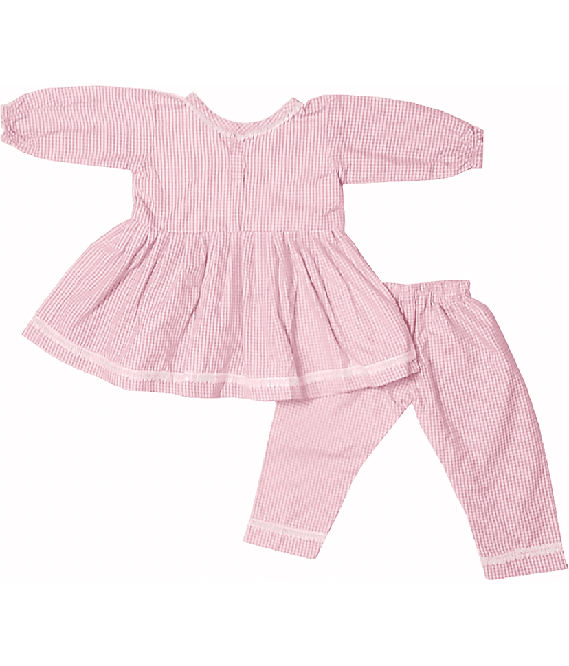 harshvardhanmart Baby Girls Cotton Blend Dresses ( Pink ) view 2