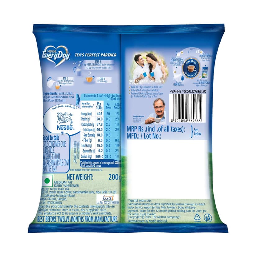 Nestle Everyday Milk Powder, 200G Pouch view 2