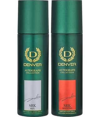 Denver SRK Autograph Emperor & Rex Long Lasting Deodorant Spray for Men 140 ml Each ( Pack of 2 )