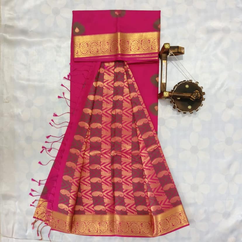 Silk Cottton Saree with Blouse