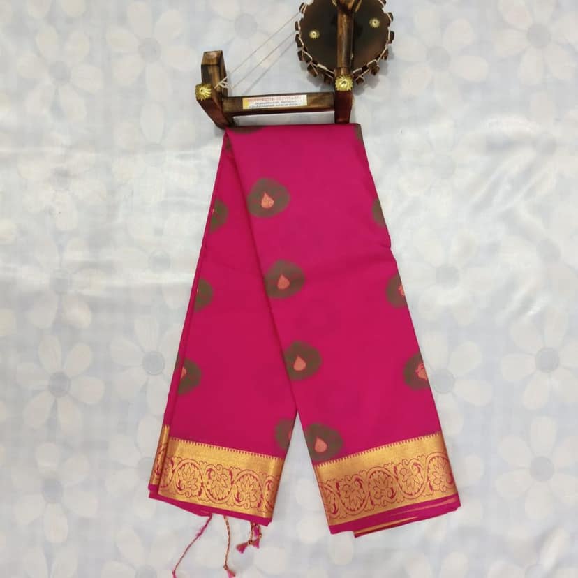 Silk Cottton Saree with Blouse view 3