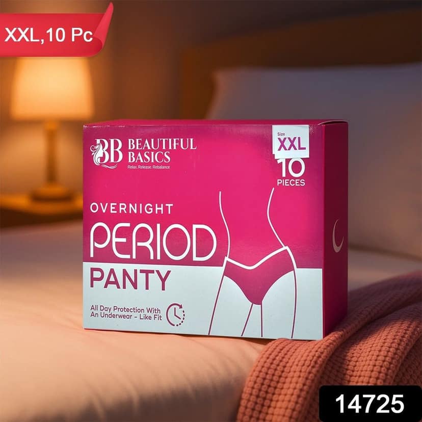 Beautiful Basics Overnight Period Panty XXL Size (10 Pc) view 2