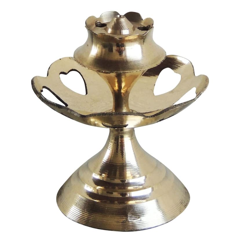 Brass Kamal Katori Agarbattin Stand No. 3, Height : 2.2 Inch (ZMAS148 C) view 2