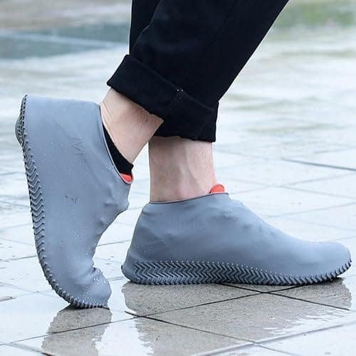 Silicone Waterproof Shoe Covers Reusable Rain Boots for Outdoor Activities Lightweight Foldable Non Slip Shoe Protectors for Rainy Days Gardening and Travel Large | Randomly Assorted view 3
