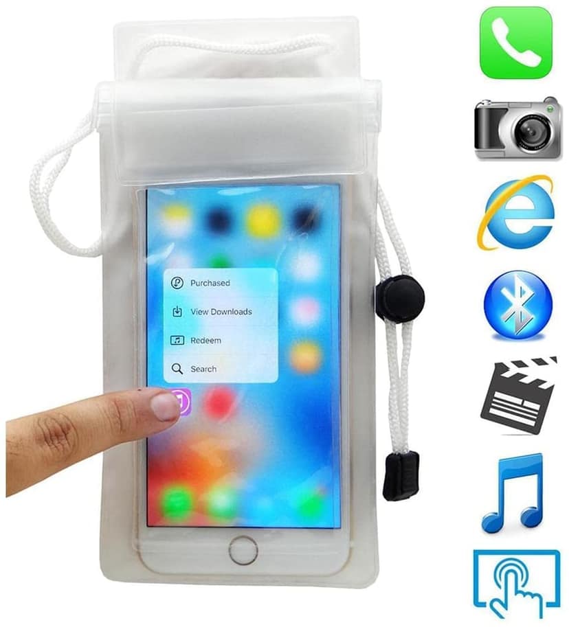 Universal Mobile Rain Cover – Waterproof Transparent Touchscreen Pouch waterproof Cover For Phone (Pack of 1) view 5