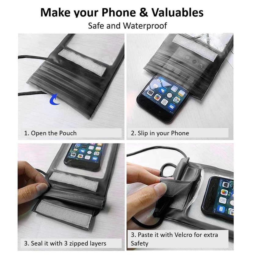 Universal Mobile Rain Cover – Waterproof Transparent Touchscreen Pouch waterproof Cover For Phone (Pack of 1) view 6