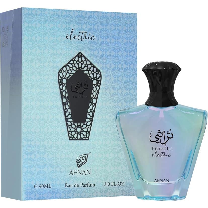 Afnan Turathi Electric Unisex Eau De Parfum 90ml – Long-Lasting Fresh & Woody Luxury Fragrance