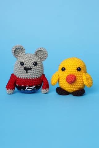 The Original Knit Beginner's Crochet Kit (Set of 2) - Yellow & Grey