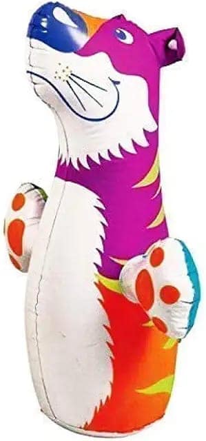 Hit Me Toy for Kids 3-D Inflatable Bouncer Toy Sand Tiger Filled Base BOP for Toddlers PVC Punching Bag for Children for Baby view 3