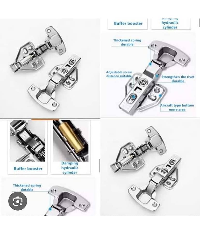 ADISON slow motion auto close hinges pack of 2 PCS,0 degree , stainless steel and heavy duty with super quality and with screws for wardrobe doors