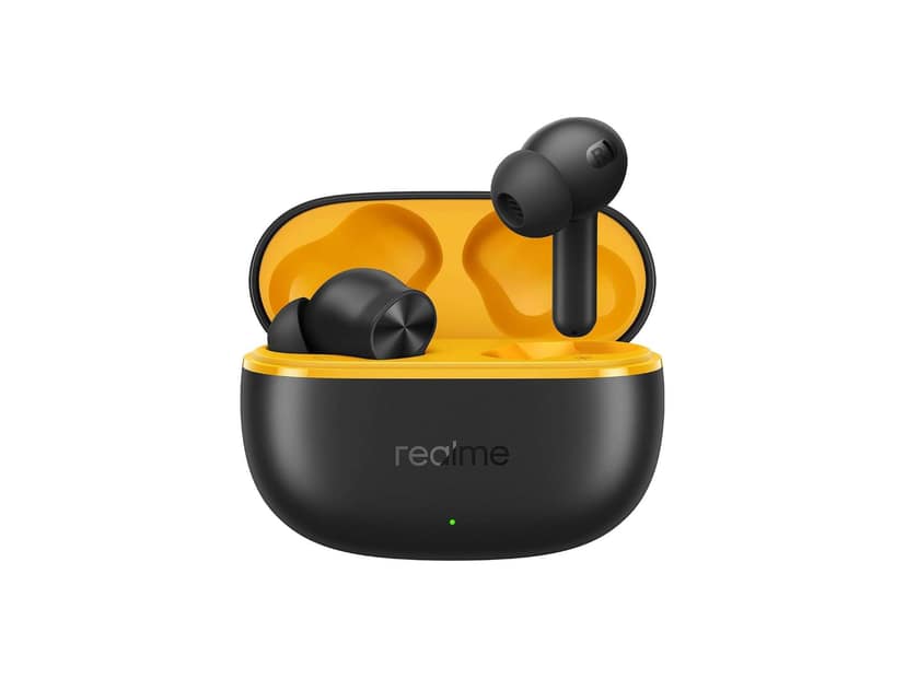 Realme Buds T200 Lite Earbud Bluetooth in Ear Earbuds, 4 Mic, AI ENC for Calls, 48 Hours Total Playback with Fast Charging and Low Latency Gaming - Volt Black