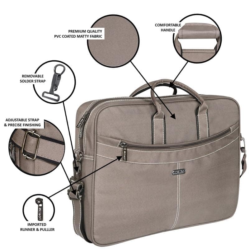 LOREM 10L Faux Leather Messenger Bag For Men & Women-UF view 4