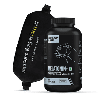 Sleep Support Combo | Melatonin+ 5 mg with Valeriana & Chamomile | 60N + Sleep Mask