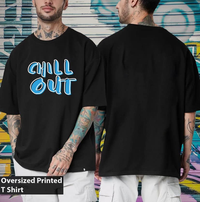 SCOTT FINCHER Men's Chill Out Men's T-Shirt - Comfy Cotton Tee Shirt with Unique Design - Perfect for Casual Wear : AA(ARN)BLACK_263 view 3