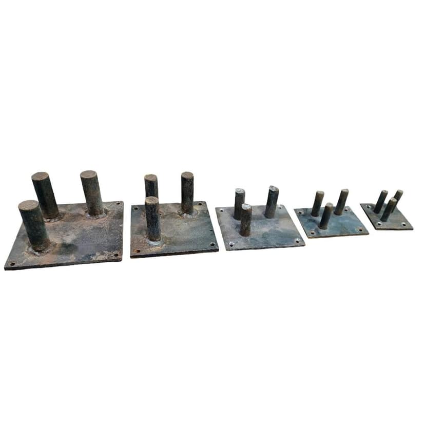 Heavy-Duty Mild Steel Bar Bending Lever Bar Holder Size 6mm, 8mm, 10mm, 12mm, 16mm, 20mm & 25mm (Pin Plate - 6/8mm)