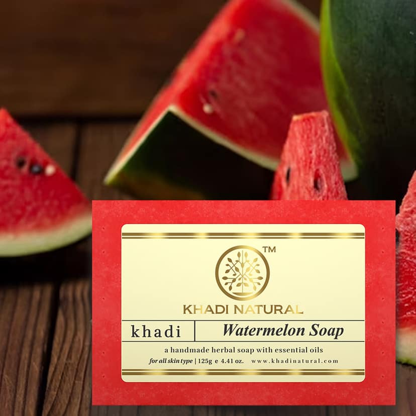 Khadi Natural Herbal Watermelon Soap Combo Pack Of 8 – 125gm Each view 2