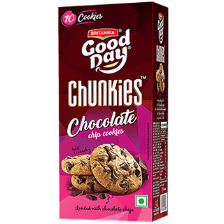 Britannia Good Day Chunkies Choco Chip Cookies, 120 gm