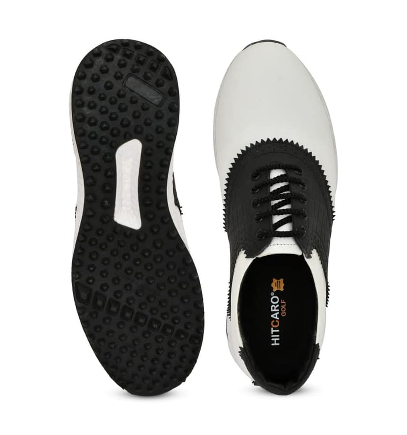 HITCARO Men's Proffessional Leather Golf Shoes | Lace-Up | Waterproof | Comfortable | Breathable view 6
