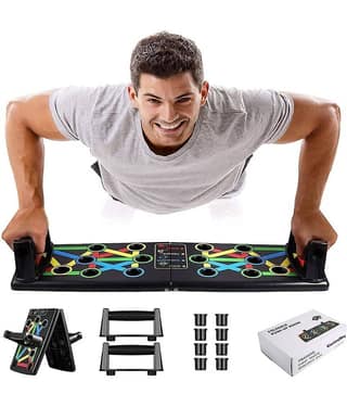 Horsefit Pushup Board Training System Color-Coded Push-up Bracket Board for Fitness Training Push-up Bracket Board for Men and Women Exercise, Muscle & Strength Training Tools