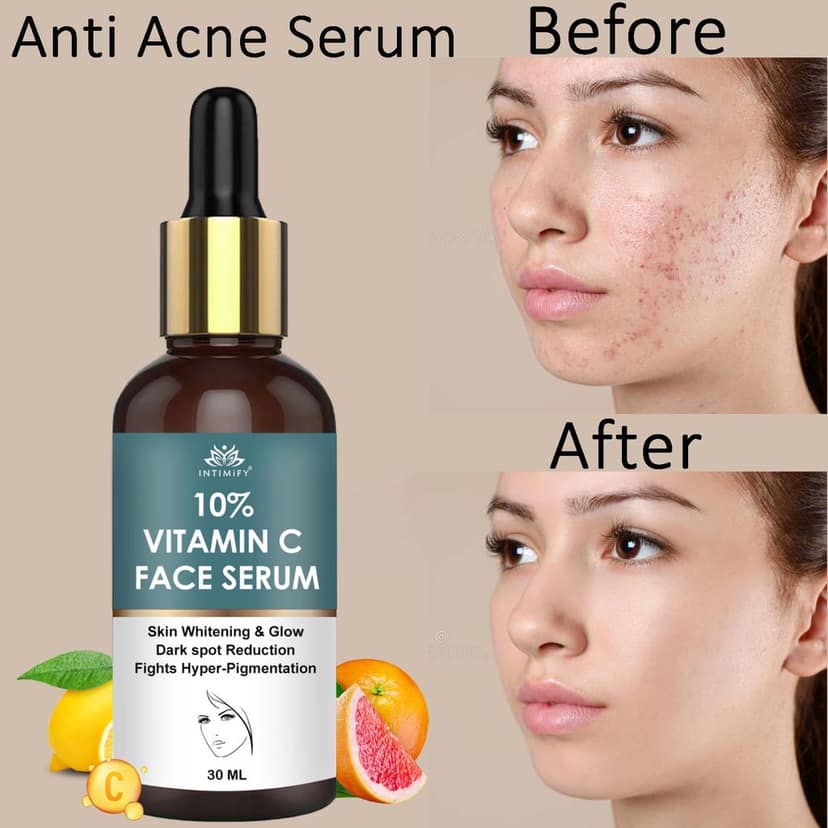 Intimify 10% Vitamin C Serum, anti acne serum, face serum, skin brightening serum, 30 ml view 2