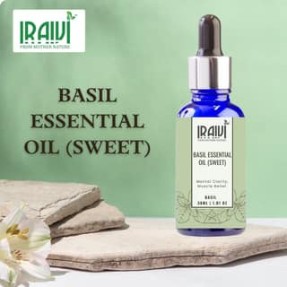 Iraivi Premium Basil Essential Oil (Sweet) | Pure & Natural by Iraivi Organics