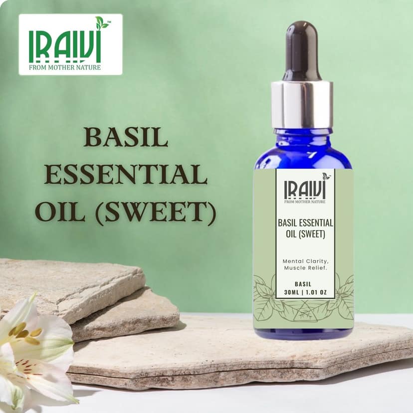 Iraivi Premium Basil Essential Oil (Sweet) | Pure & Natural by Iraivi Organics