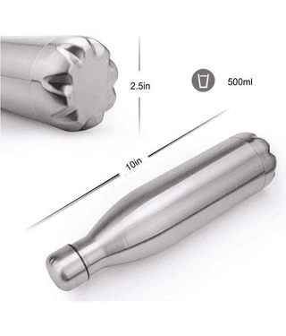 Shuangyou Silver 500 mL Hot and Cold Steel Water Bottle set of 1