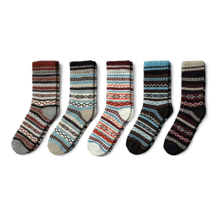 Sockscarving Pack of 5 Calf Length Socks, Multicolor Edition, Made With Durable & Breathable Cotton, Free Size, Suitable for all Season, Soft & Breathable, Daily Use