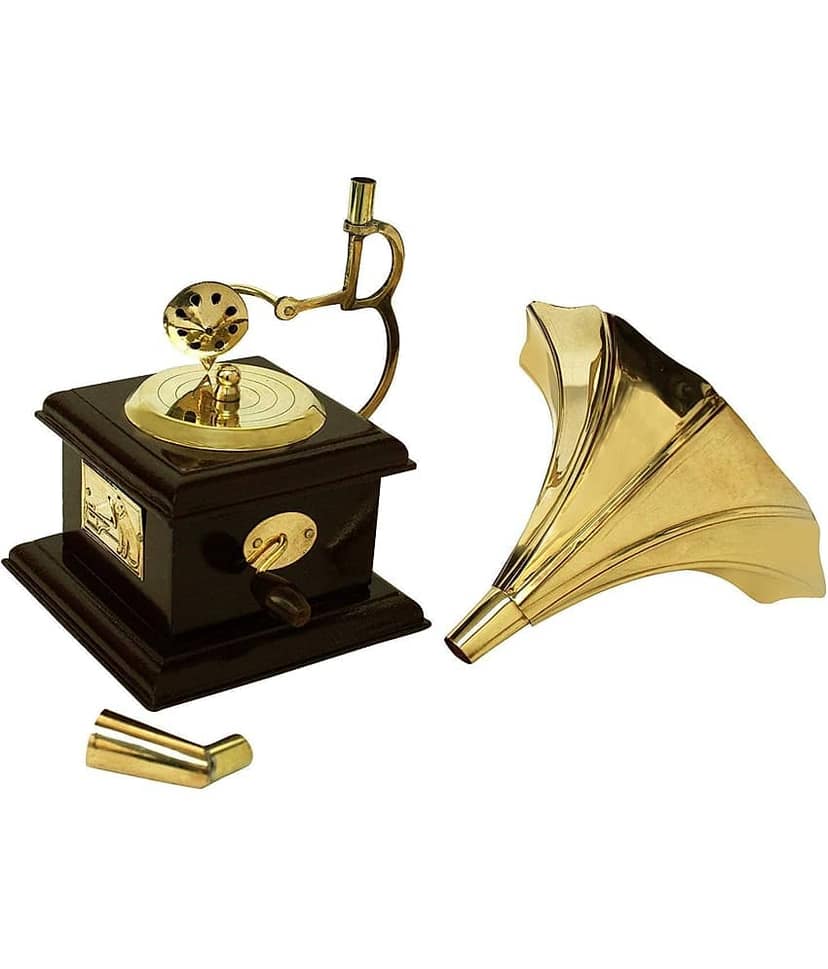 Fashion Bizz Antique Handmade Dummy Gramophone Decorative Showpiece - 23 cm view 2