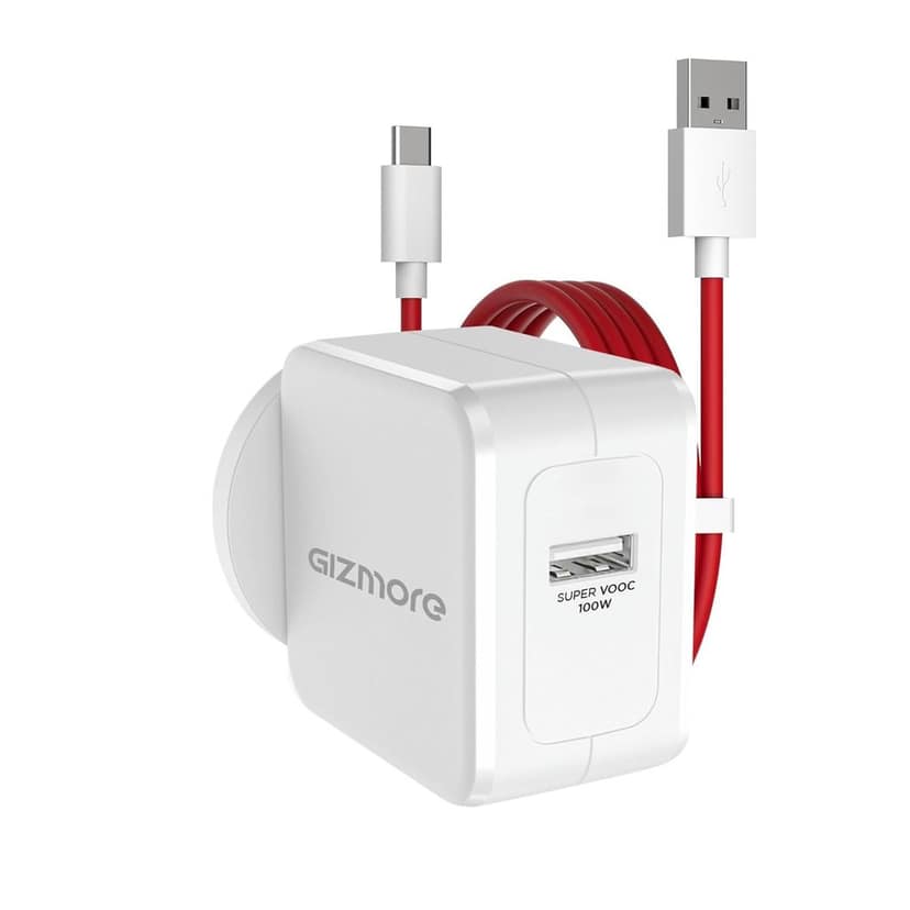 GIZMORE PA100ULTRA 100W Super VOOC USB Fast Charger Adapter Compatible with All Smartphone