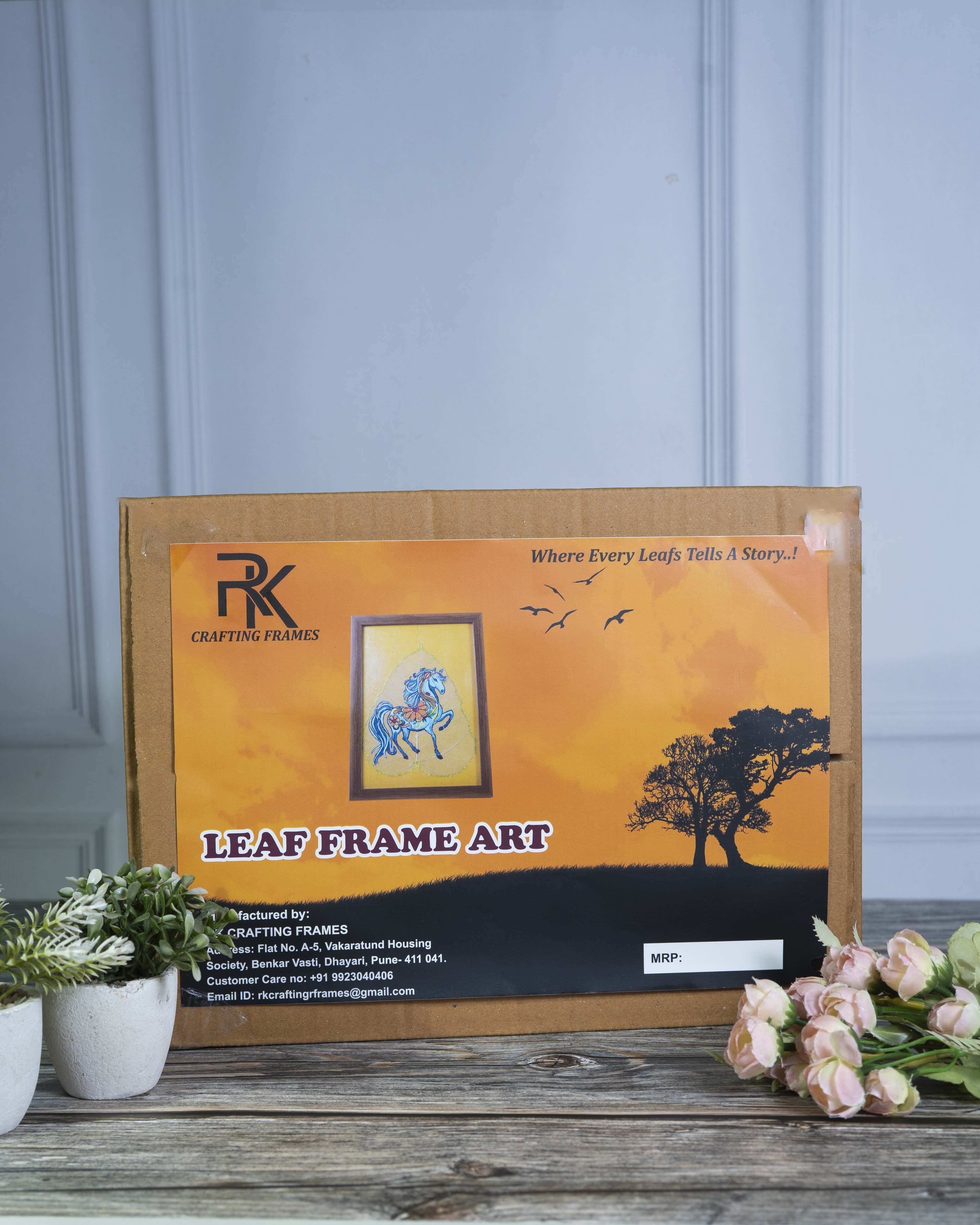 Handcrafted Leaf Frame Art | Nature-Inspired Botanical Wall Décor | Elegant Home Decoration