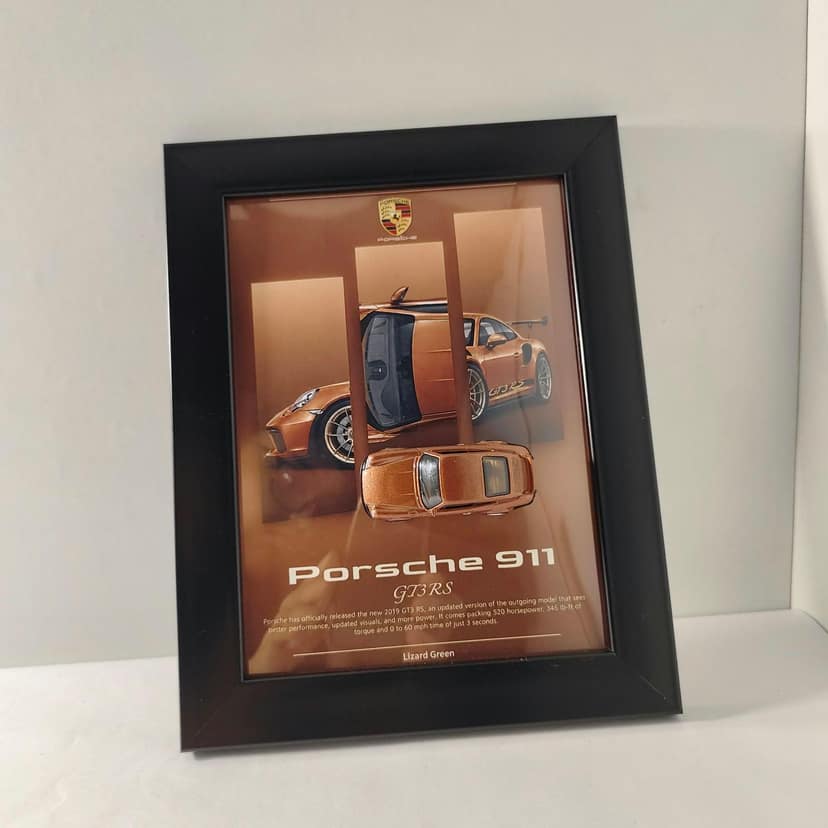 Porsche 911 GT3 RS Die Cast Car Frame view 5