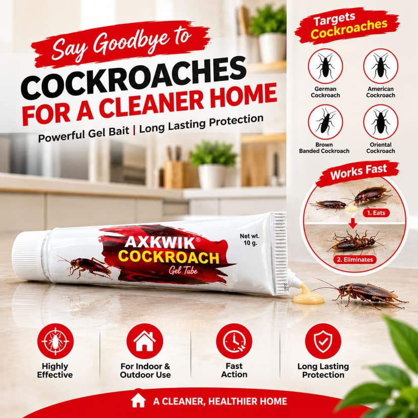 Ultimate Cockroach Killer Gel | Powerful Cockroach Eliminator Gel for Home Office Kitchen Pack Of 2 view 4