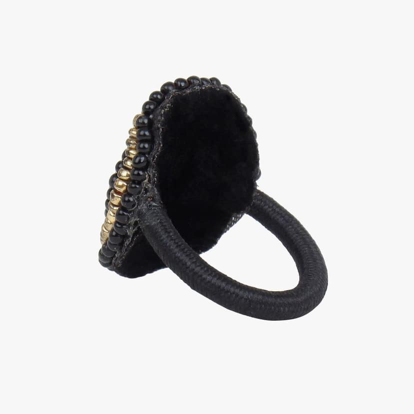 Cardinal Multicolor Beads Weaving Handmade Adjustable Ring view 2