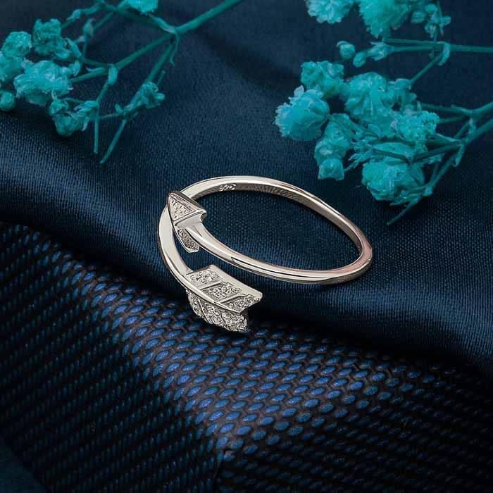 Silver Karmic Arrow Ring view 3