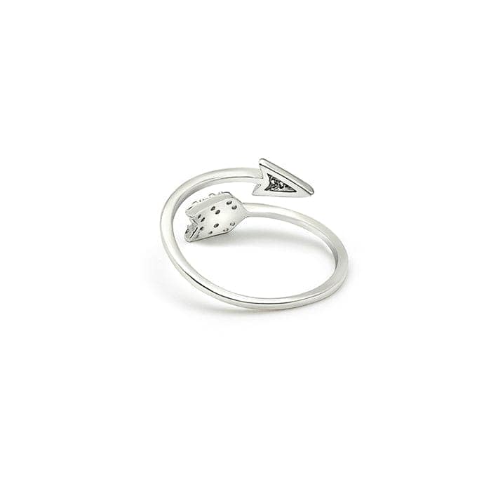 Silver Karmic Arrow Ring view 4