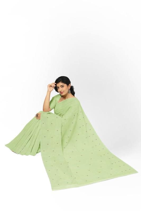 APCO Handloom - Women's Rahajmundry Pure Cotton Grey Handloom Saree (Angara Handloom Saree) 43 view 4
