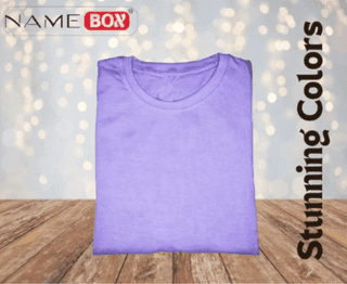 NameBox Pure premium cotton T shirts, Lavender, Size - 44