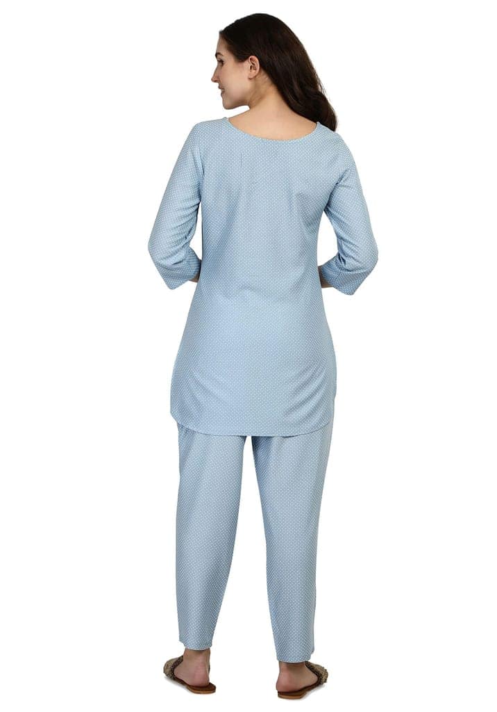 SHOPPING QUEEN Women's Heavy Rayon Night wear Top and Pyjama Set view 8