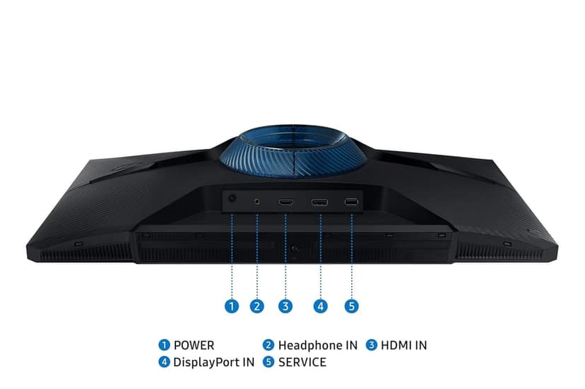 Samsung 24" (60cm) Odyssey G3 Gaming Monitor|FHD 1920 X 1080|180Hz|1ms(MPRT)|AMD Freesync|Ports-DP,HDMI|DP Cable|16.7 Million Colors|Height-Tilt-Pivot Adjustable Stand|Bezeless|LS24DG300EWXXL|Black view 3