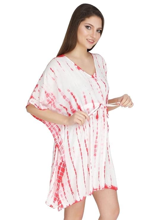Women' s Solid V-Neck Bikini Cover Up Swimsuit Bathing Beach Dress view 3