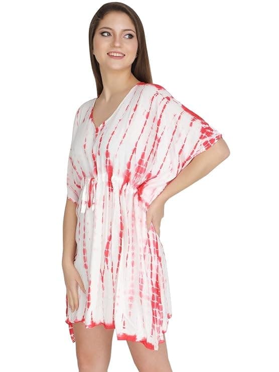 Women' s Solid V-Neck Bikini Cover Up Swimsuit Bathing Beach Dress view 4