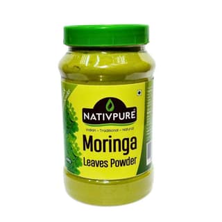 Nativpure Moringa Leaves Powder – 100% Natural Superfood – 400g – Rich in Antioxidants, Protein & Iron – Supports Immunity, Energy.