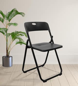 Eros Furniture Metal Folding Chair with Strong Steel Frame and Foldable Compact Design