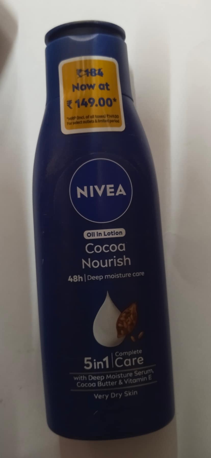Nivea Oll in lotion Cocoa Nourish 48h deep moisture care Complete