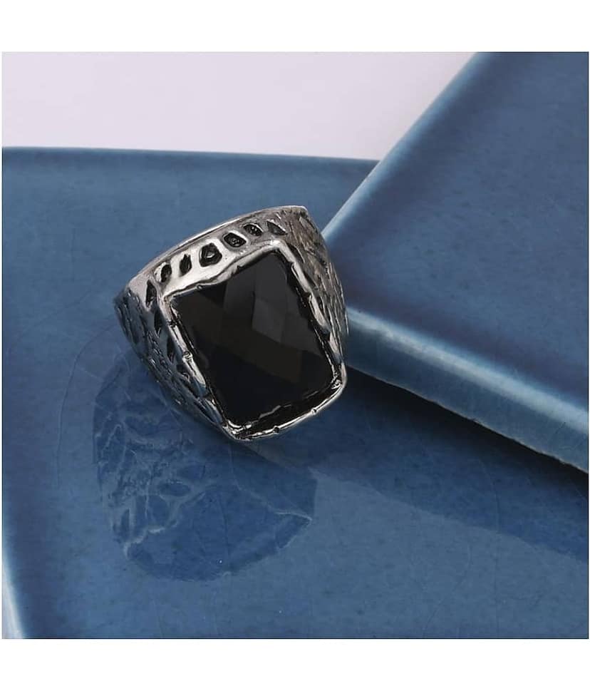 SILVER SHINE Silver Plated Designer Fancy look Ring For Men Boys