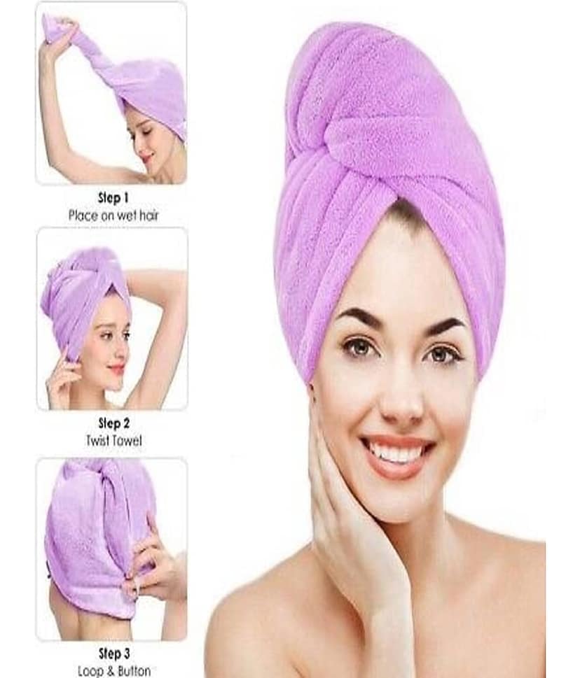 Midastra Purple Hair Towel Wrap ( Pack of 1 )